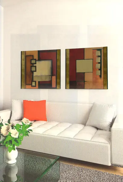 Nowoczesny salon 2 razy 61x61