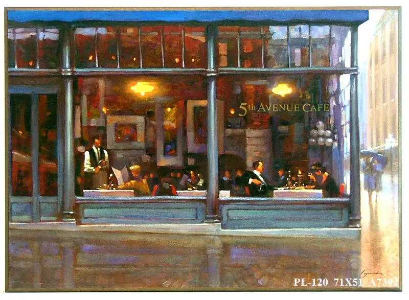 Obraz 5th Avenue Cafe, nowojorska kawiarnia 71x51 cm
