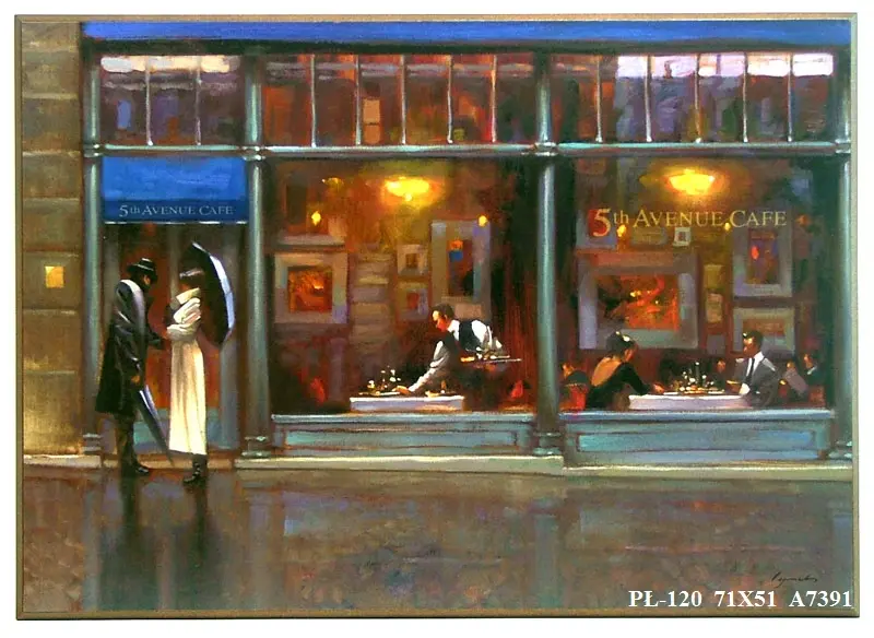 Obraz 5th Avenue Cafe, nowojorska kawiarnia 71x51 cm