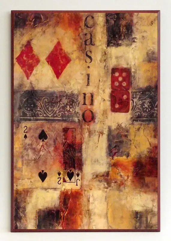 Obraz Abstrakcja z kartami 41x51 cm