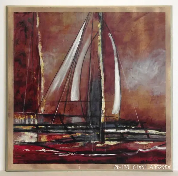 Obraz Abstrakcyjna żaglówka 61x61 cm