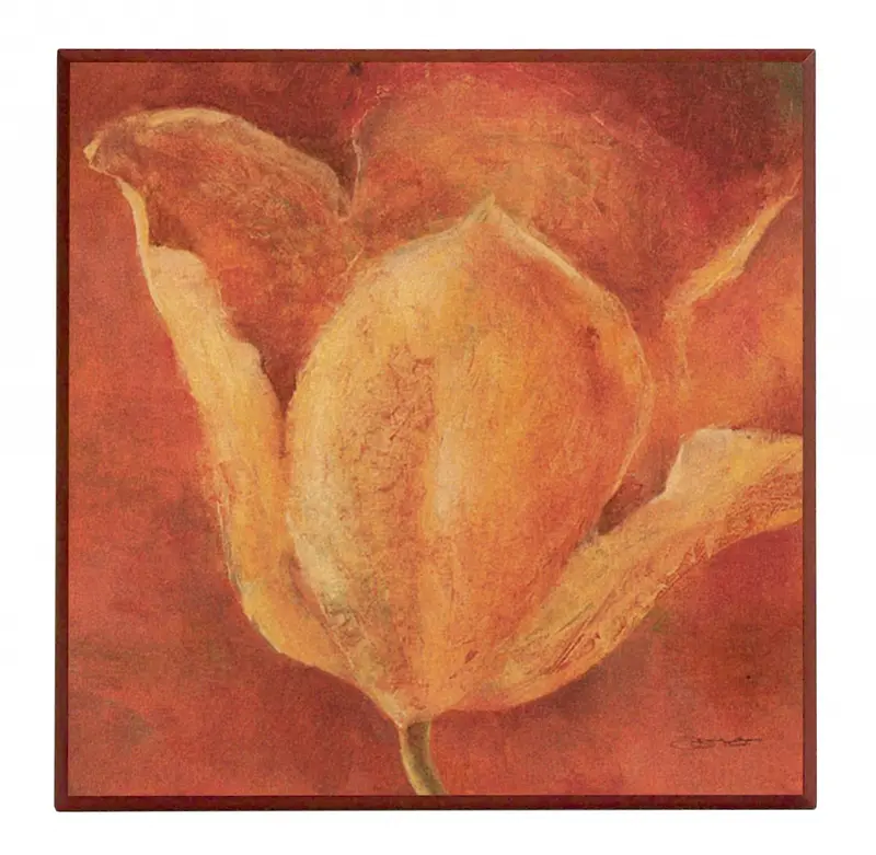 Obraz Abstrakcyjny kwiat tulipana na płyci 51x51 cm