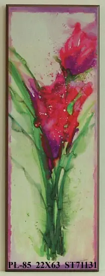 Obraz Abstrakcyjny kwiat w różu 22x63 cm