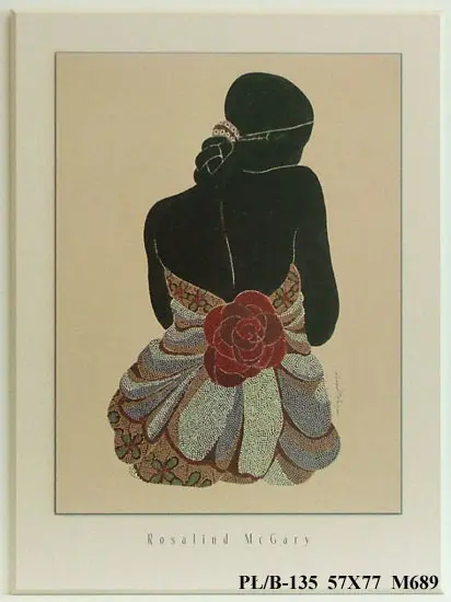 Obraz Afrykańska kobieta w koralikowej sukience 57x77 cm