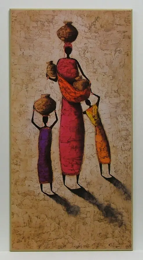Obraz Afrykańska rodzina 51x101 cm
