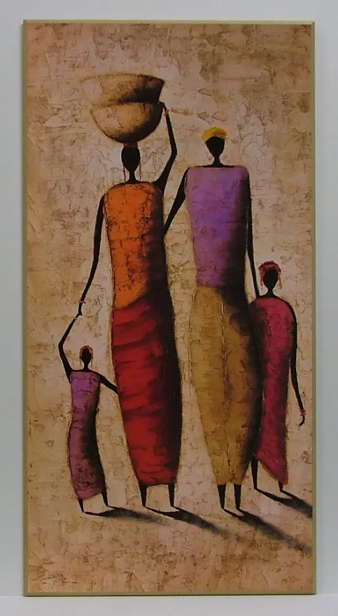 Obraz Afrykańska rodzina 51x101 cm