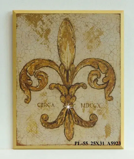 Obraz Akcenty antyczne, lilijka ozdobiona kryształkiem 25x31 cm