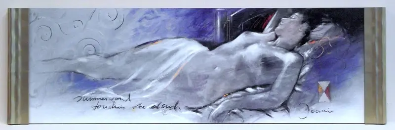 Obraz Akt kobiety w barwach nocy 100x34 cm