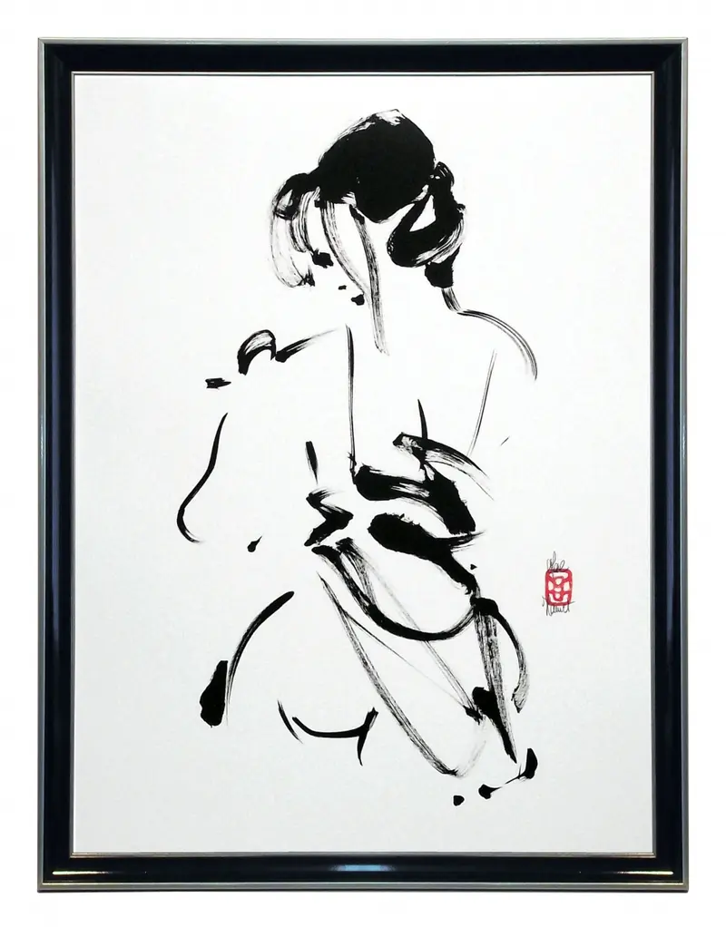 Obraz Akt kobiety w technice sumi-e 45x60 cm