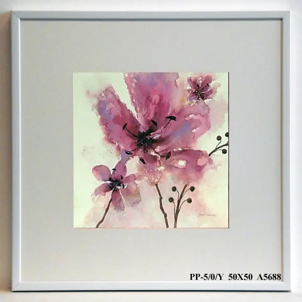 Obraz Akwarelowy fioletowy kwiat 50x50 cm