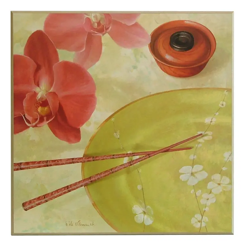 Obraz Azjatyckie nakrycie stołu na płycie 71x71 cm