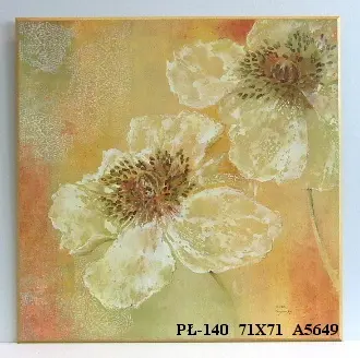 Obraz Ażurowe białe kwiaty 71x71 cm