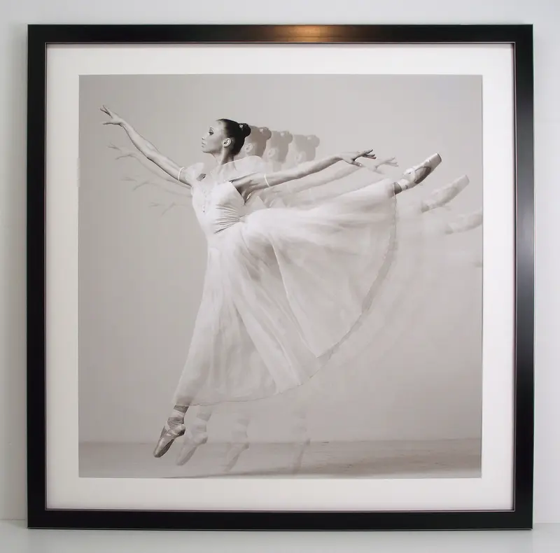 Obraz Ballerina - skok w ramie 80x80 cm