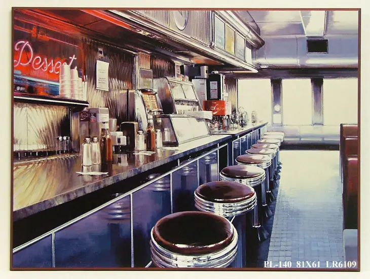 Obraz Bar w amerykańskim stylu 81x61 cm