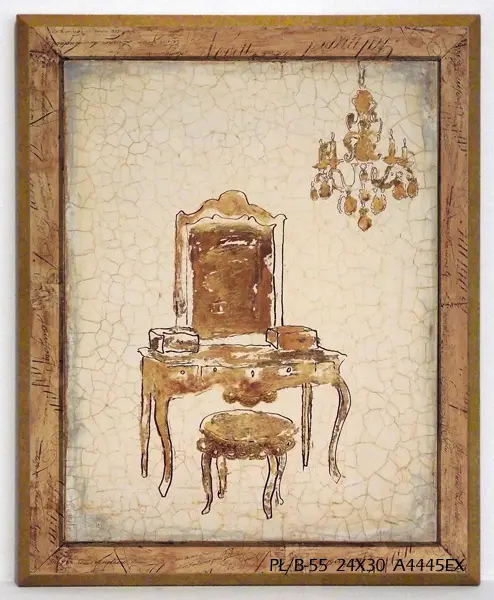 Obraz Barokowa toaletka z żyrandolem 25x31 cm
