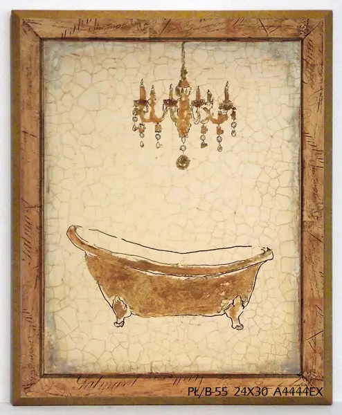 Obraz Barokowa wanna z żyrandolem 25x31 cm