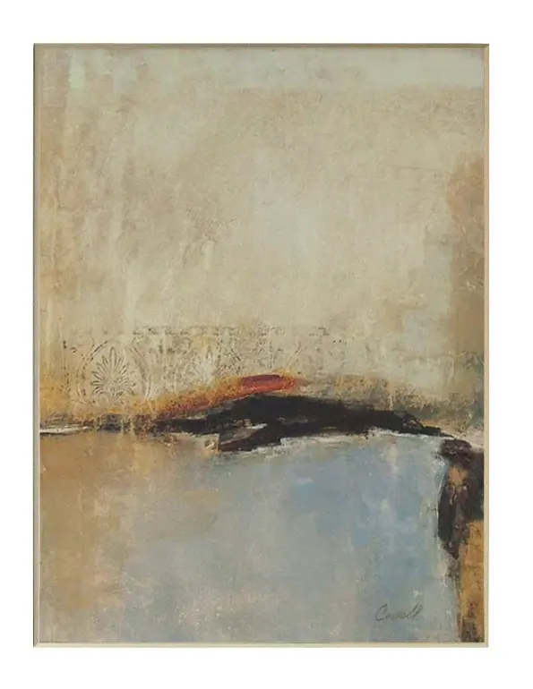 Obraz Beżowa abstrakcja na płycie 61x81 cm