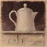 Obraz Biała zastawa, czajnik 30x30 cm