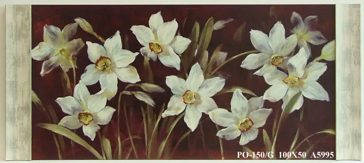 Obraz Białe kwiaty, narcyzy 100x50 cm