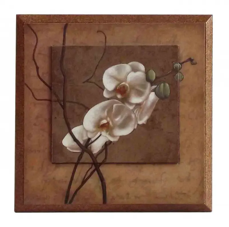 Obraz Białe kwiaty storczyka 19x19 cm