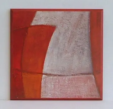 Obraz Biało-czerwona abstrakcja 31x31 cm
