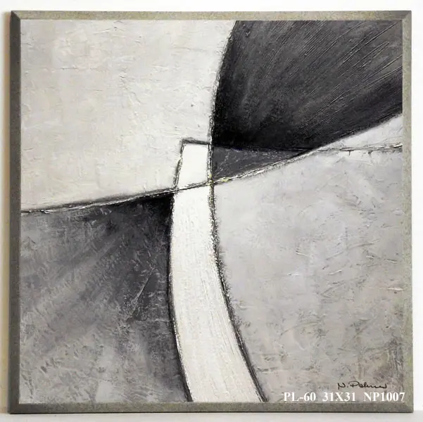 Obraz Biało-szara abstrakcja 31x31 cm