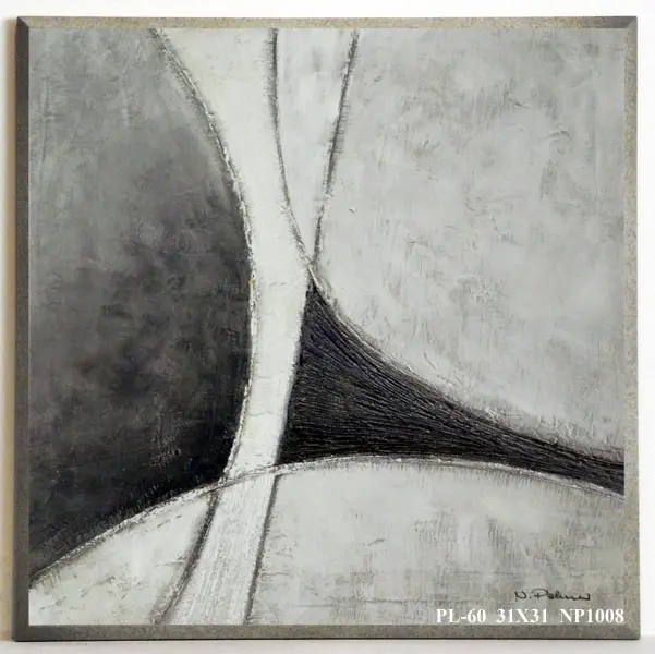 Obraz Biało-szara abstrakcja 31x31 cm