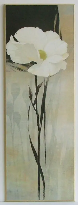 Obraz Biały kwiat 34x96 cm