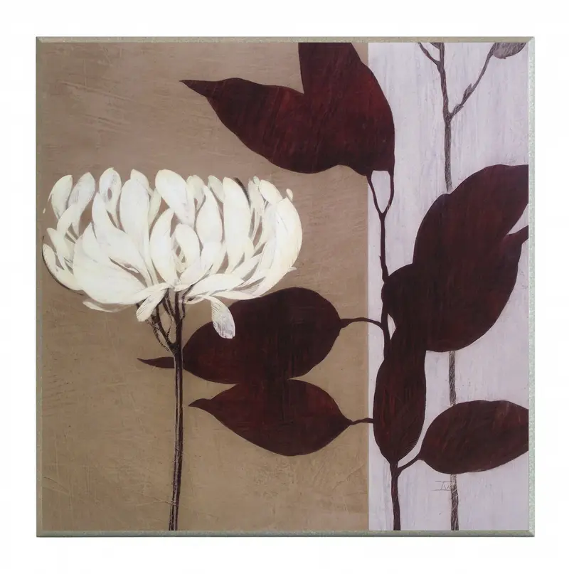 Obraz Biały kwiat i ciemne liście 51x51 cm