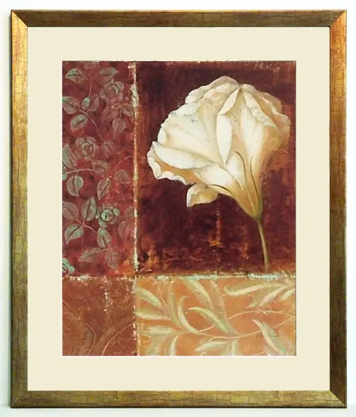 Obraz Biały kwiat w ornamentach, anemon 50x60 cm