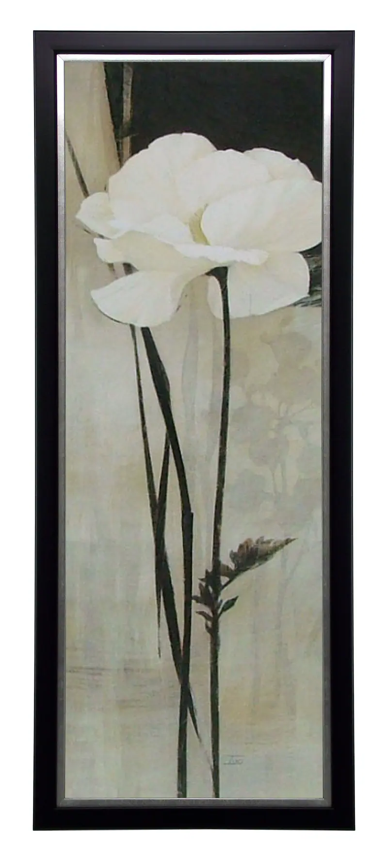 Obraz Biały kwiat w ramie 33x95 cm