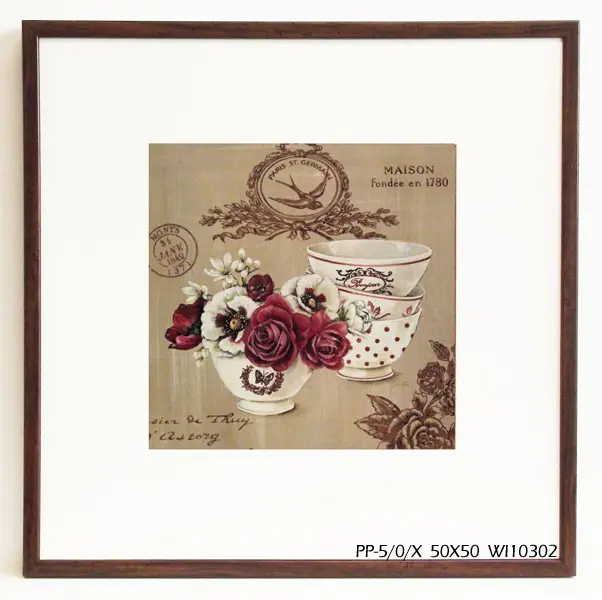 Obraz Bukiecik kwiatów w romantycznej oprawie 50x50 cm