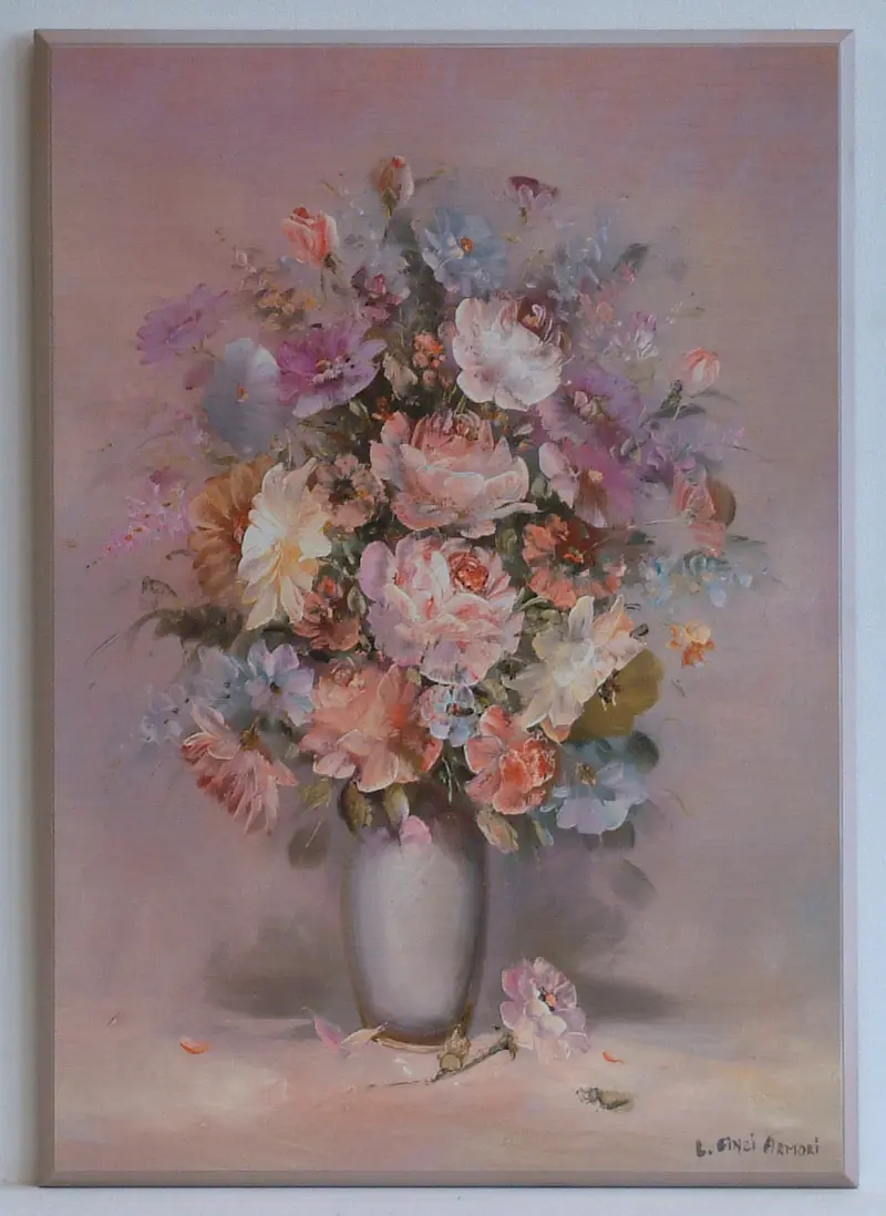 Obraz Bukiet kwiatów w wazonie 37x52 cm