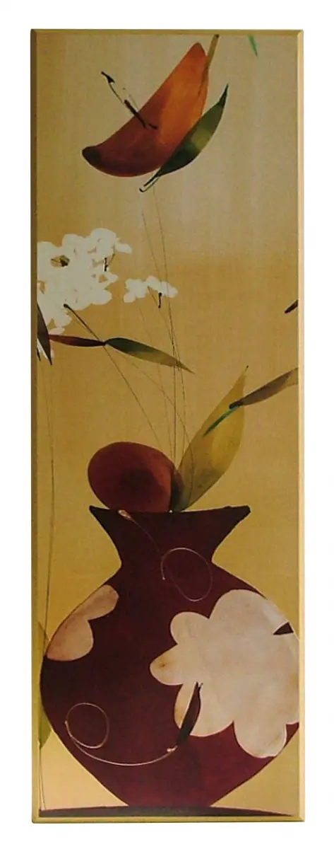 Obraz Bukiet kwiatów w wazonie na płycie 32x93 cm