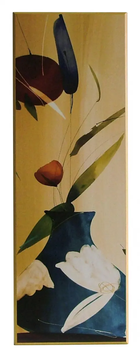 Obraz Bukiet kwiatów w wazonie na płycie 32x93 cm