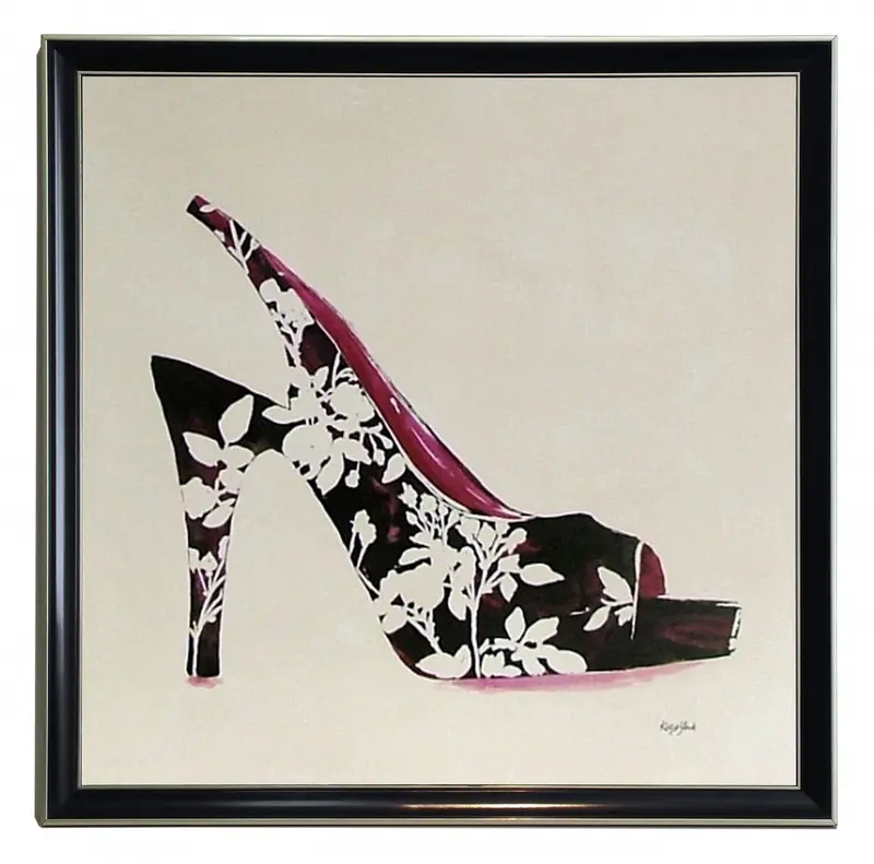 Obraz But - szpilka w kwiaty w ramie 50x50 cm