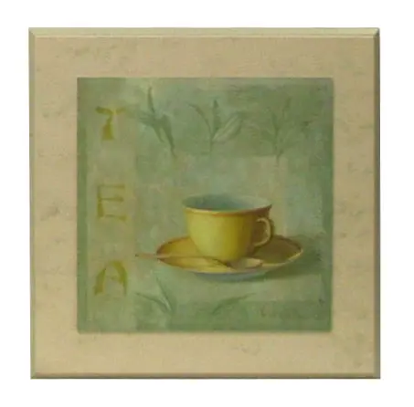 Obraz Chińska herbata, filiżanka na płycie 41x41 cm