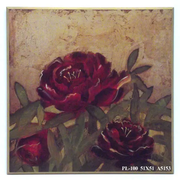Obraz Ciemne kwiaty peonii 51x51 cm