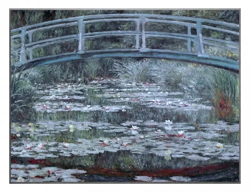 Obraz Claude Monet, Mostek na płycie 81x61 cm