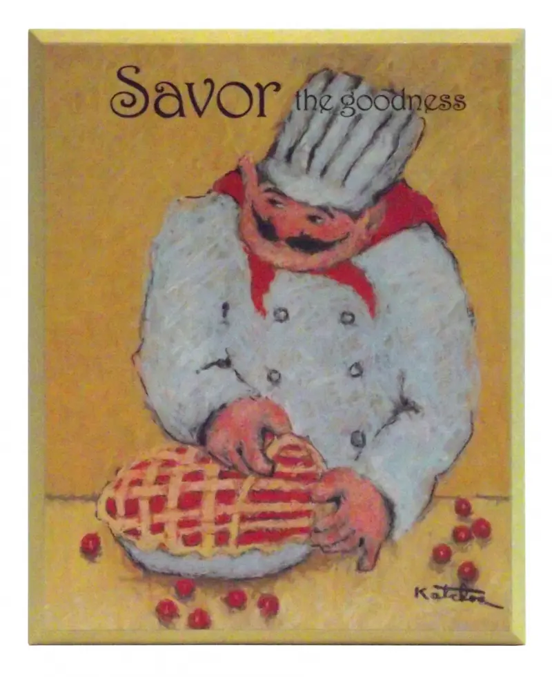Obraz Cukiernik z ciastem 25x31 cm