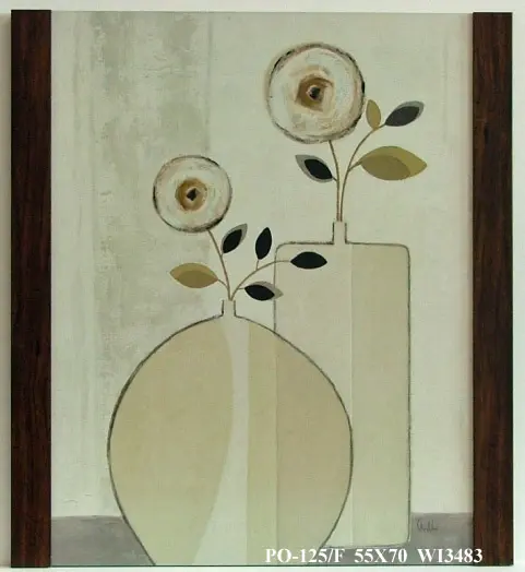 Obraz Cylindryczne kwiaty I na płycie w półramie 55x70 cm