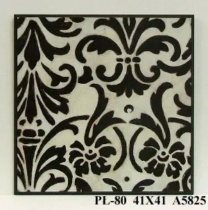 Obraz Czarne ornamenty na białym tle 41x41 cm