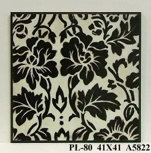 Obraz Czarne ornamenty na białym tle 41x41 cm