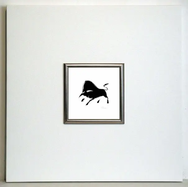 Obraz Czarny graficzny byk 50x50 cm