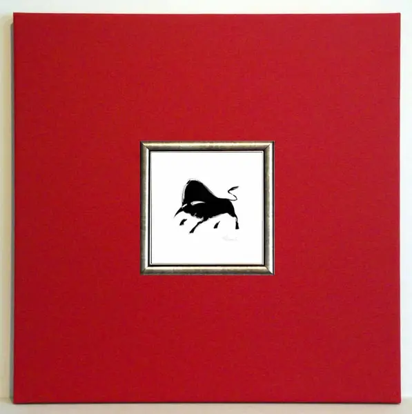 Obraz Czarny graficzny byk 50x50 cm