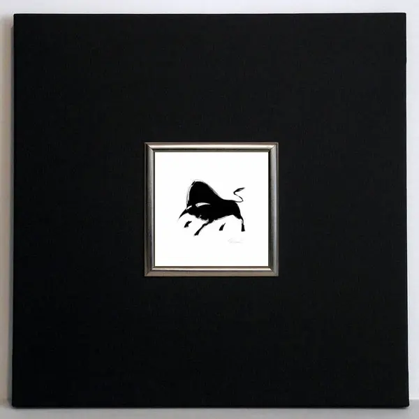 Obraz Czarny graficzny byk 50x50 cm