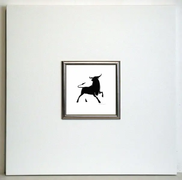 Obraz Czarny graficzny byk 50x50 cm