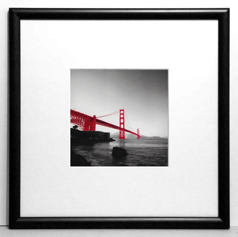 Obraz Czerwone akcenty, Most Golden Gate 30x30 cm