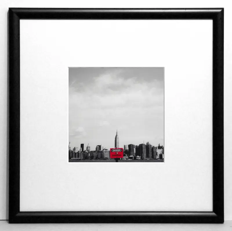 Obraz Czerwone akcenty, No swimming, Nowy Jork 30x30 cm