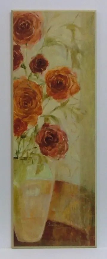 Obraz Czerwony bukiet w wazonie 34x96 cm